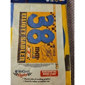 NASCAR Elliott SADLER #38 M&Ms HORIZONTAL 27"x37"  Flag In Sealed USA 2002